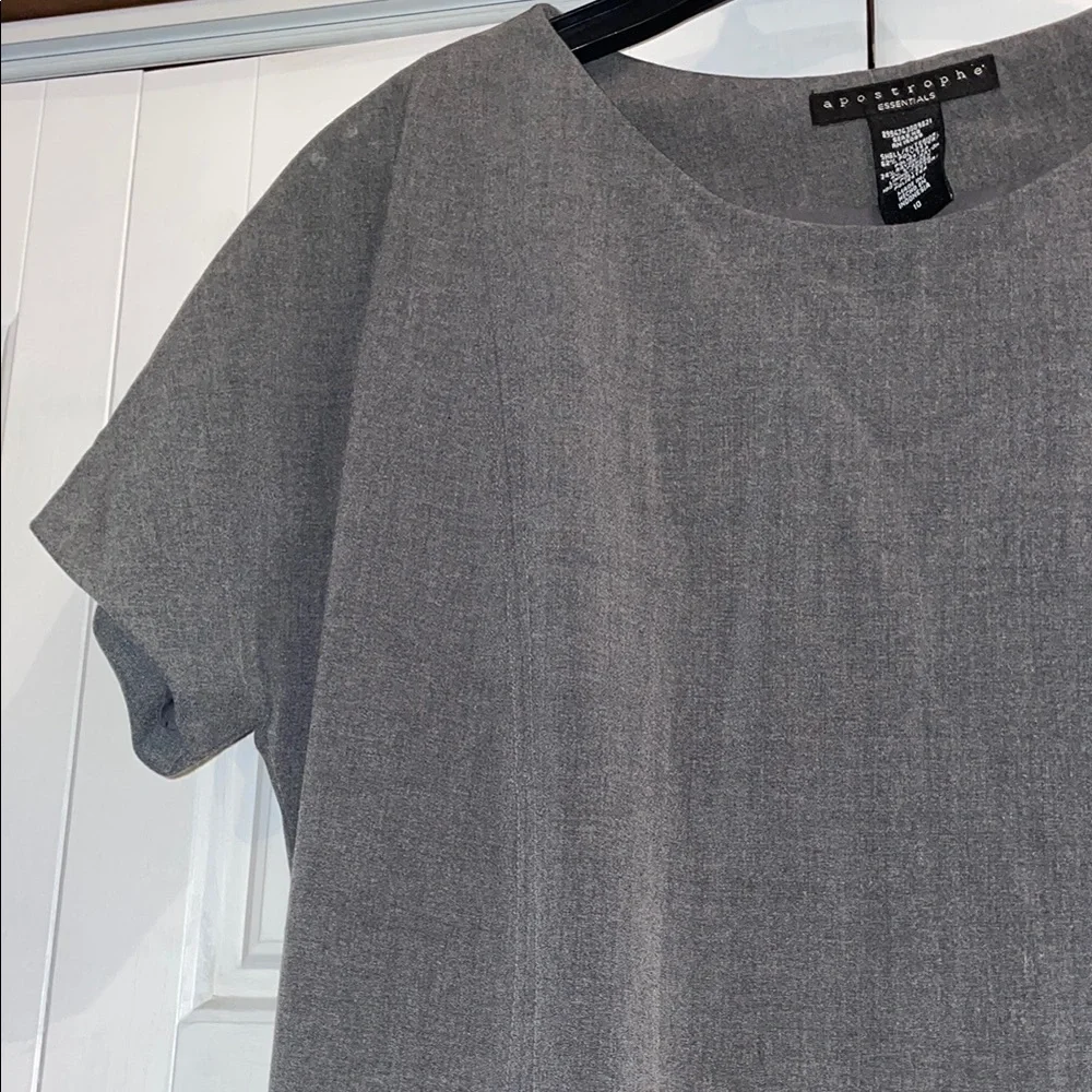 🛑SOLD🛑 Apostrophe Gray Sheath Dress. - Picture 4 of 9